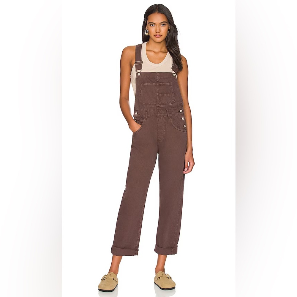 FREE PEOPLE - XS Ziggy Overalls Mocha [Rare]